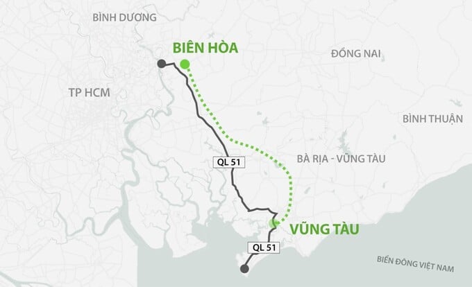 Toàn cảnh tuyến đường cao tốc Biên Hòa - Vũng Tàu. Ảnh: Internet