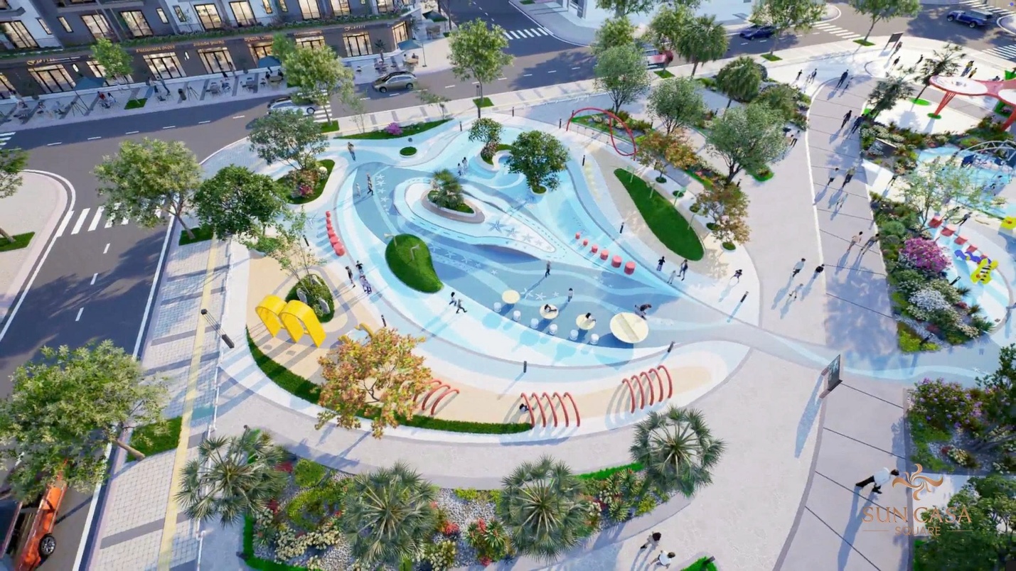 Phối cảnh Khu công viên Ocean Park thuộc dự án Sun Casa Square