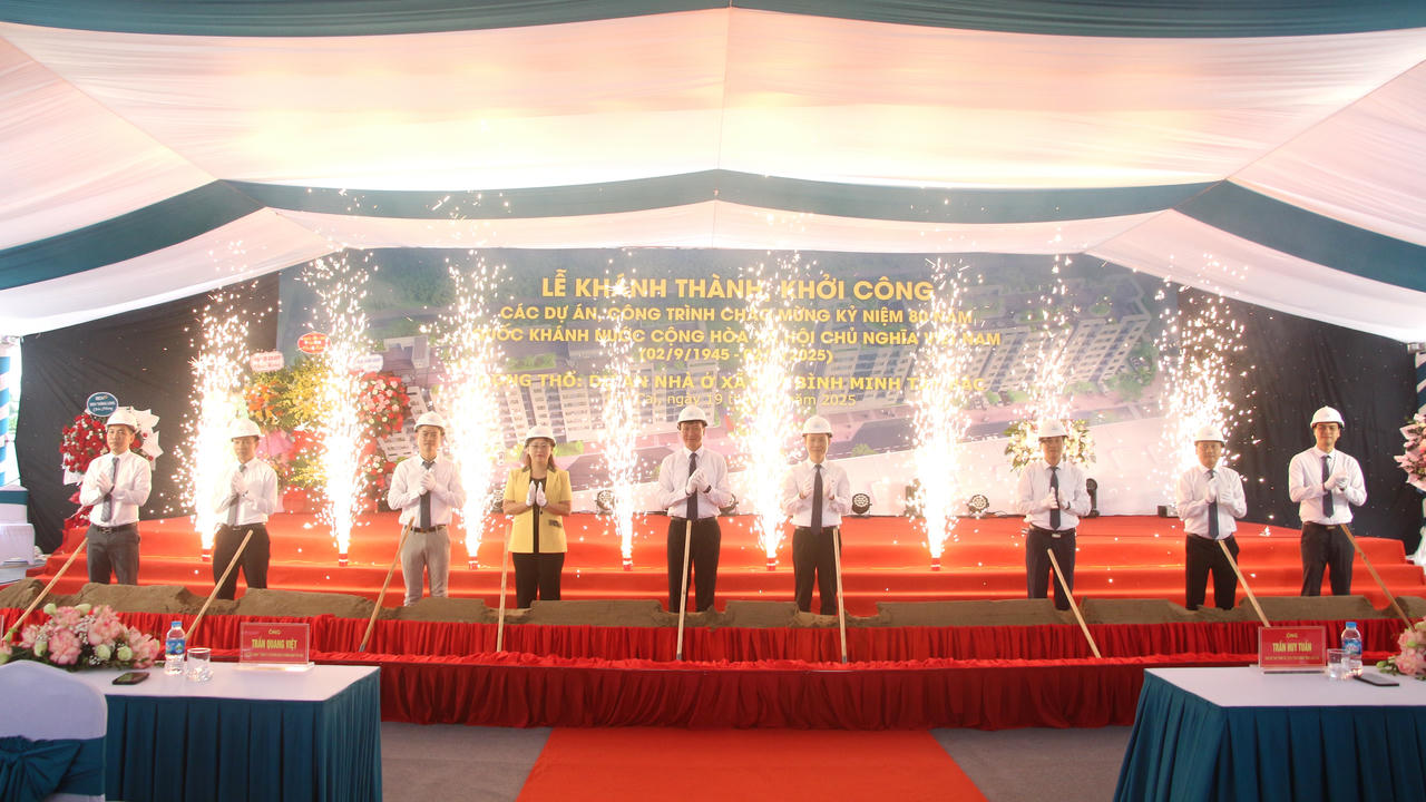 Lễ động thổ nhà ở xã hội (NƠXH) tại Khu đô thị Yên Bái Riverside thuộc phường Âu Lâu, tỉnh Lào Cai.