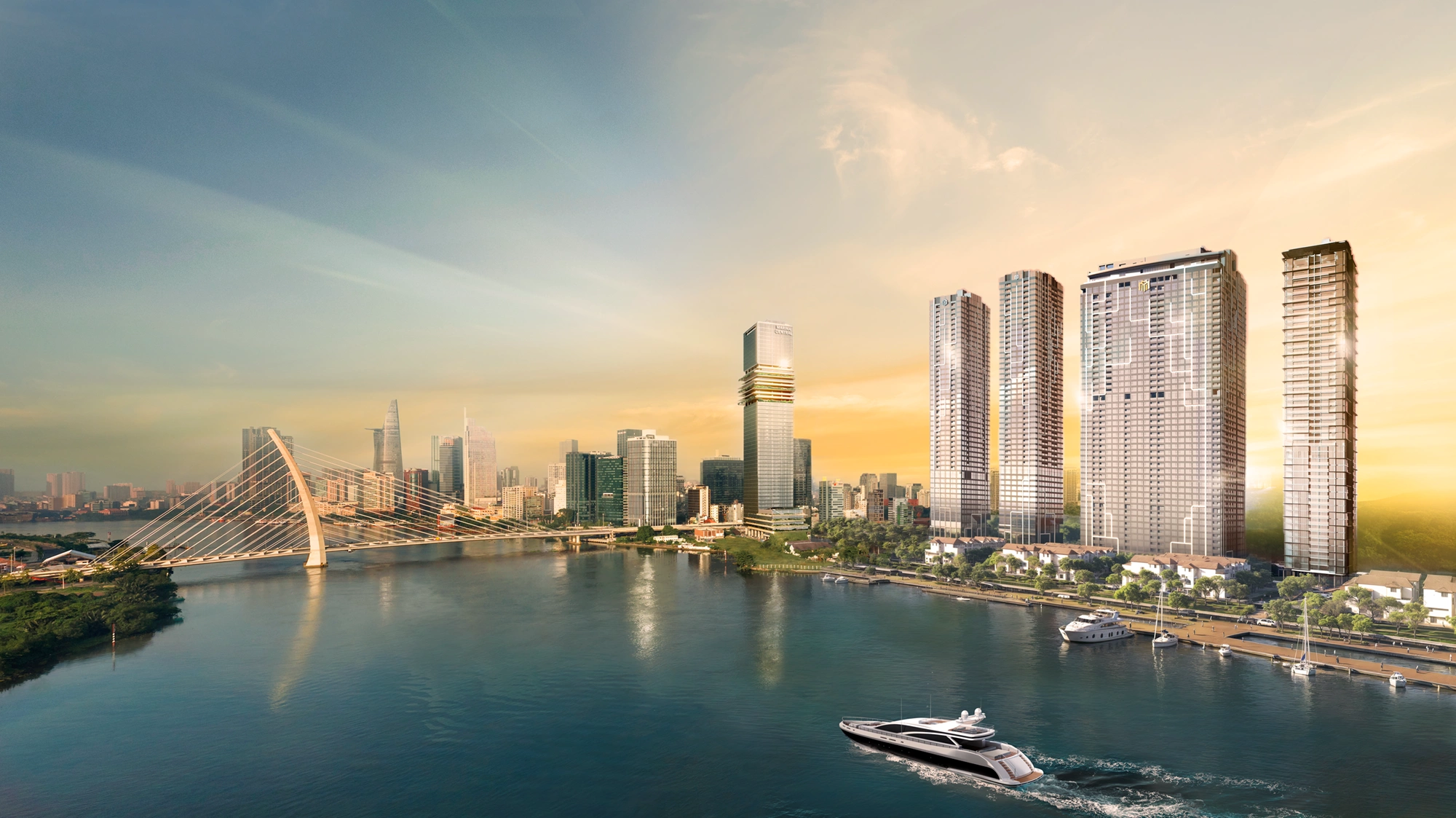 Grand Marina, Saigon bên bờ sông Sài Gòn. Ảnh: Masterise Homes