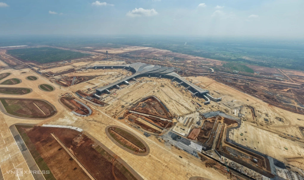 Sân bay Long Thành dần hoàn thiện. Ảnh: Quỳnh Trần - Phước Tuấn