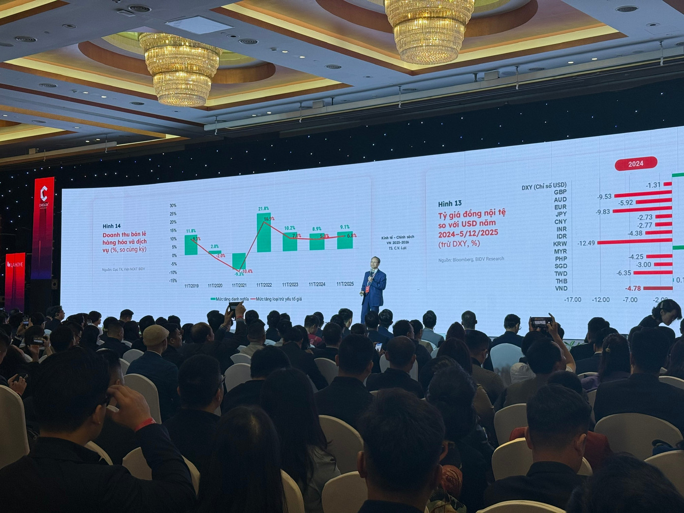 TS. Cấn Văn Lực - Chuyên gia Kinh tế trưởng BIDV tại hội nghị ngày 9/12.